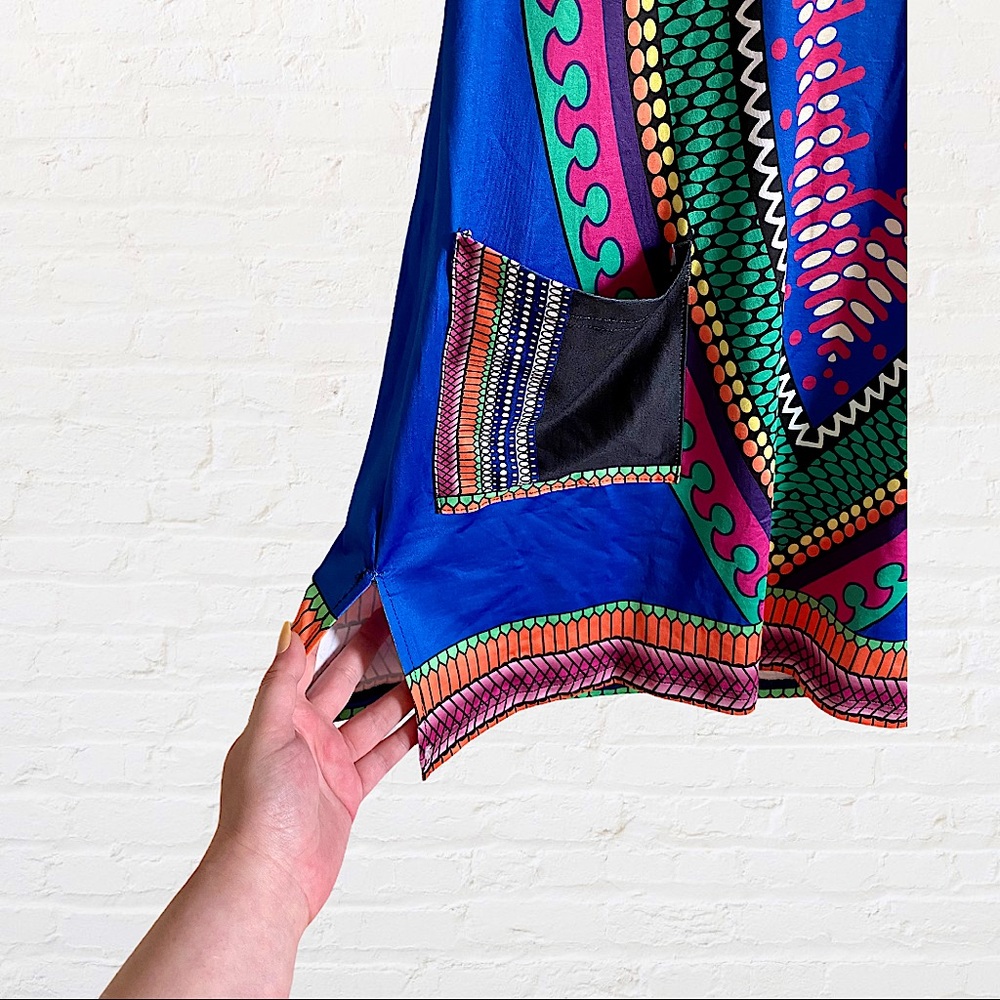 FUTURINO BOHO STYLE MINI DRESS WITH FRONT POCKETS - Picture 10 of 12